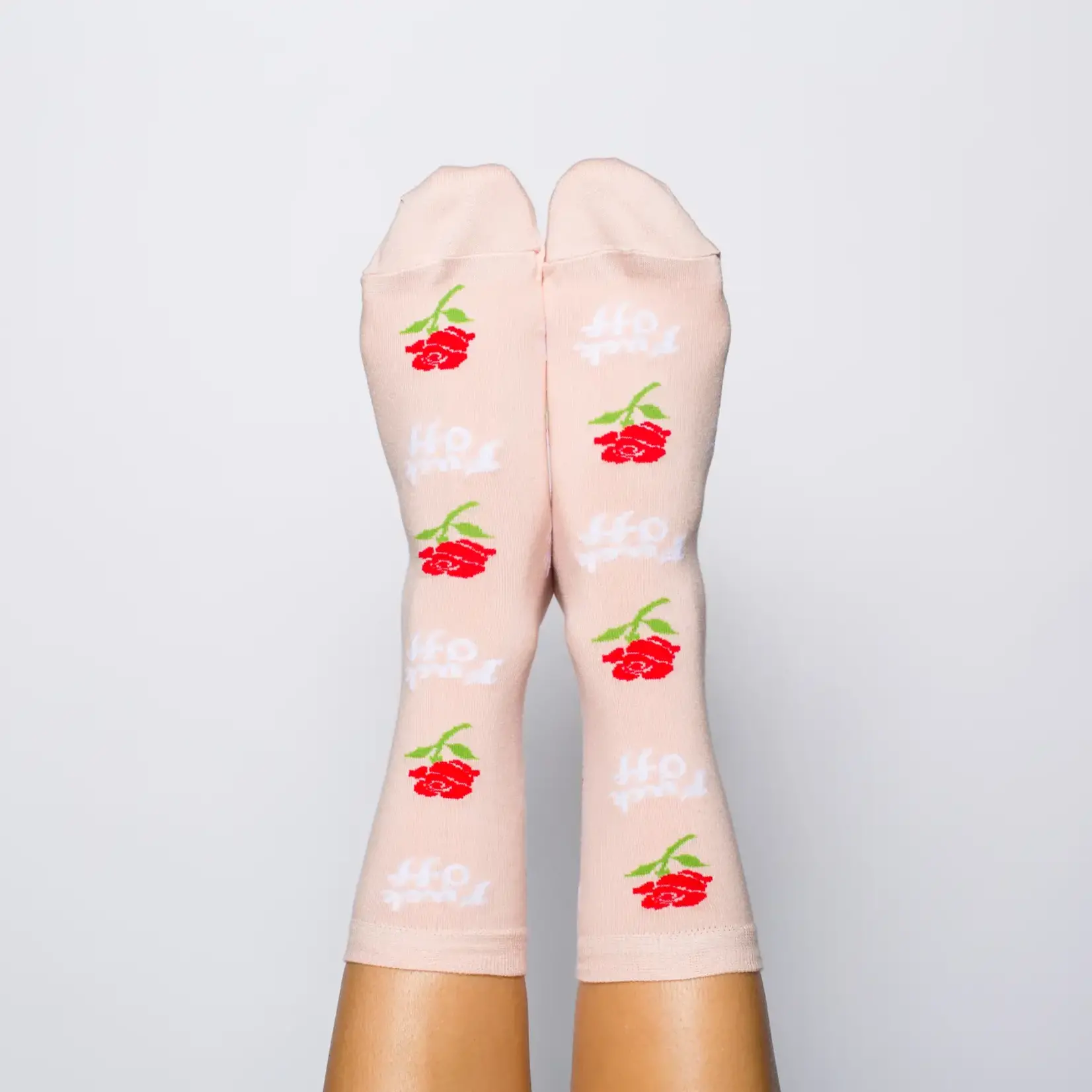 Yellow Owl Women's Socks - F* Off Rose