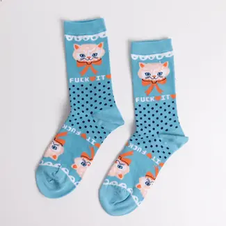 Yellow Owl Women's Socks - F*ck It Kitty