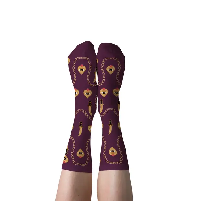Yellow Owl Women's Socks - Heart & Dagger