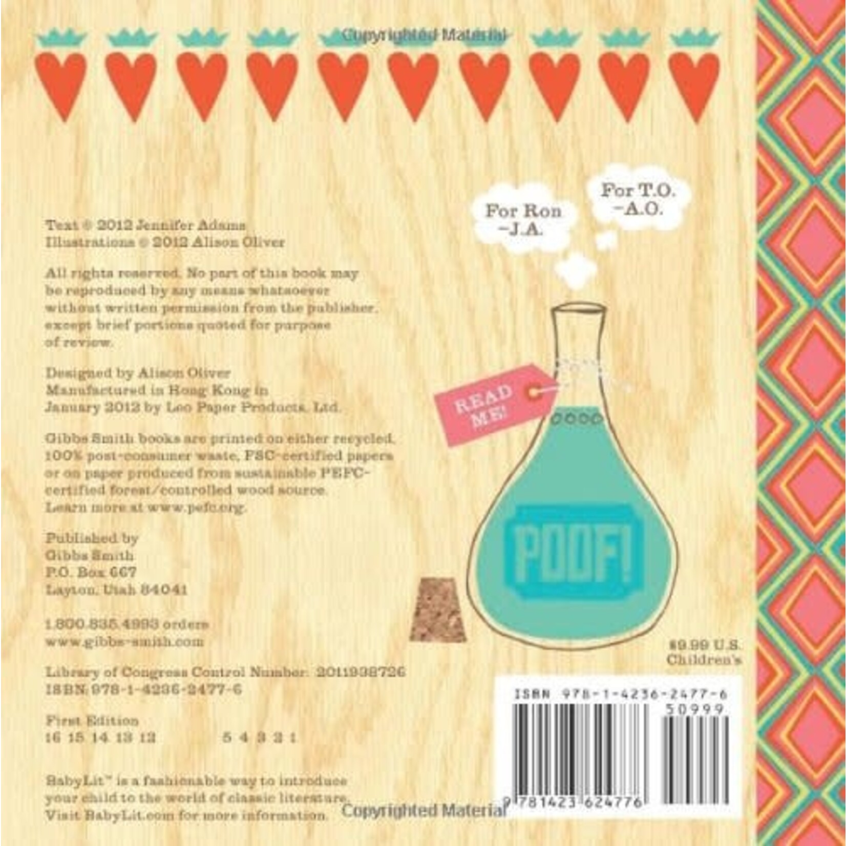BabyLit Board Book - Alice in Wonderland