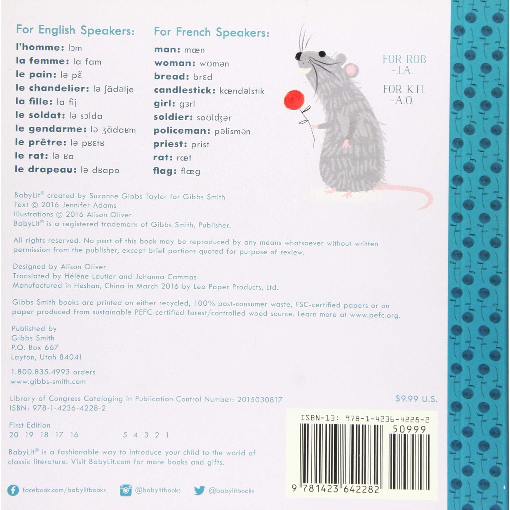 BabyLit Board Book - Les Miserables