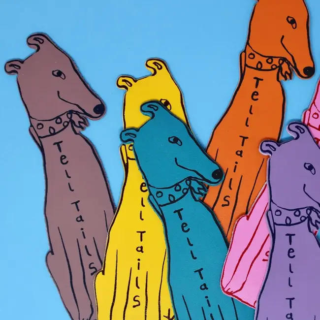 Leather Bookmark - Dog Tails