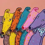 Leather Bookmark - Dog Tails