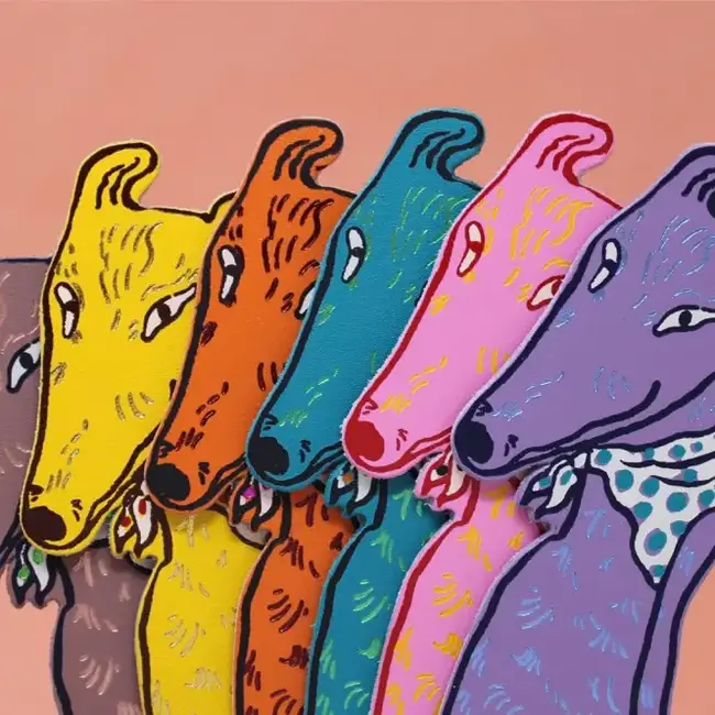 Leather Bookmark - Dog Tails