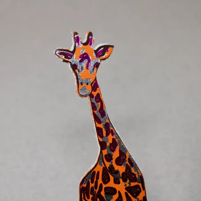Leather Bookmark - Giraffe