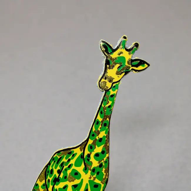 Leather Bookmark - Giraffe
