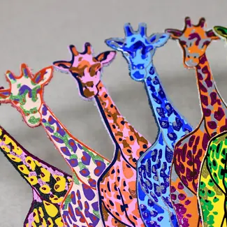 Leather Bookmark - Giraffe