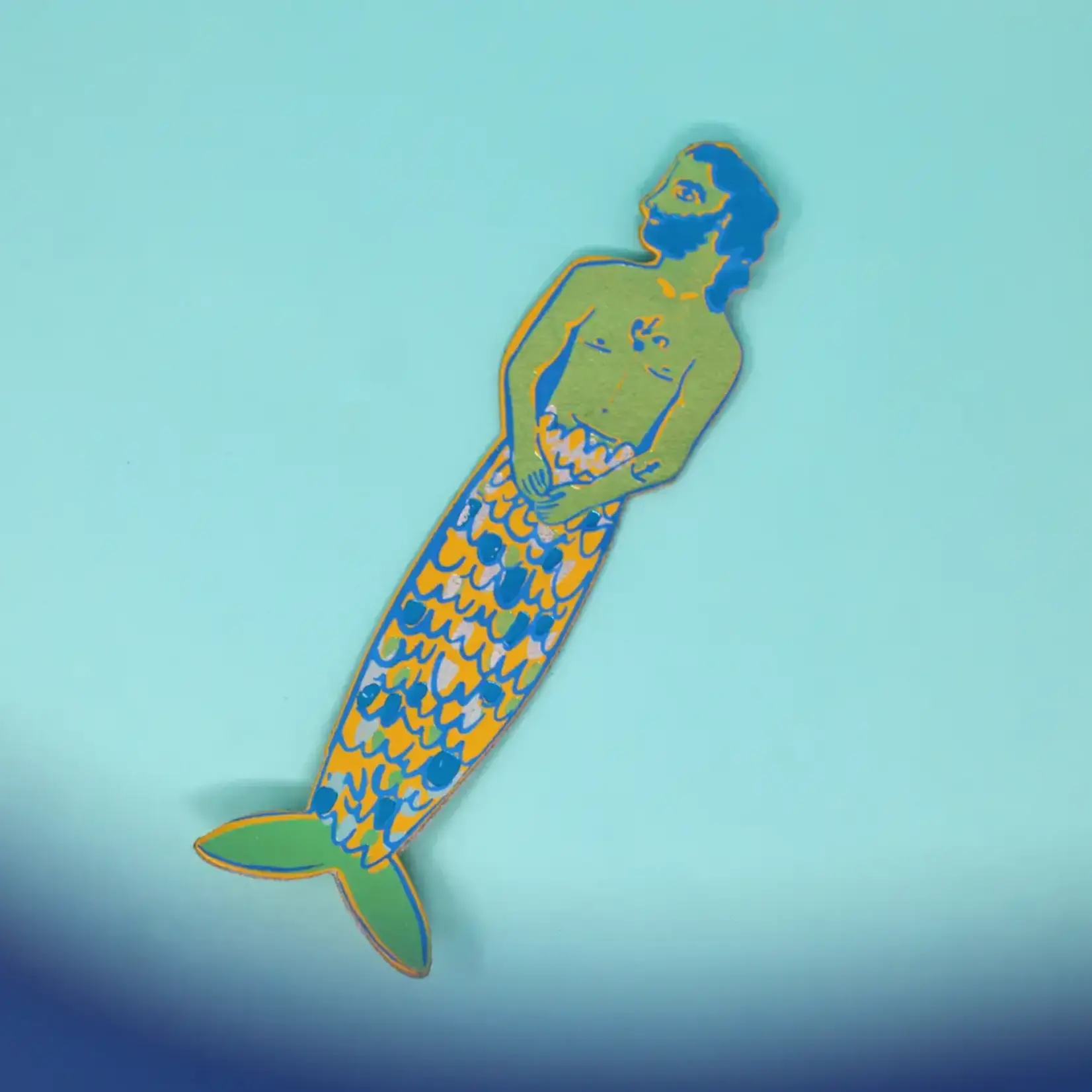 Leather Bookmark - Mer-Man