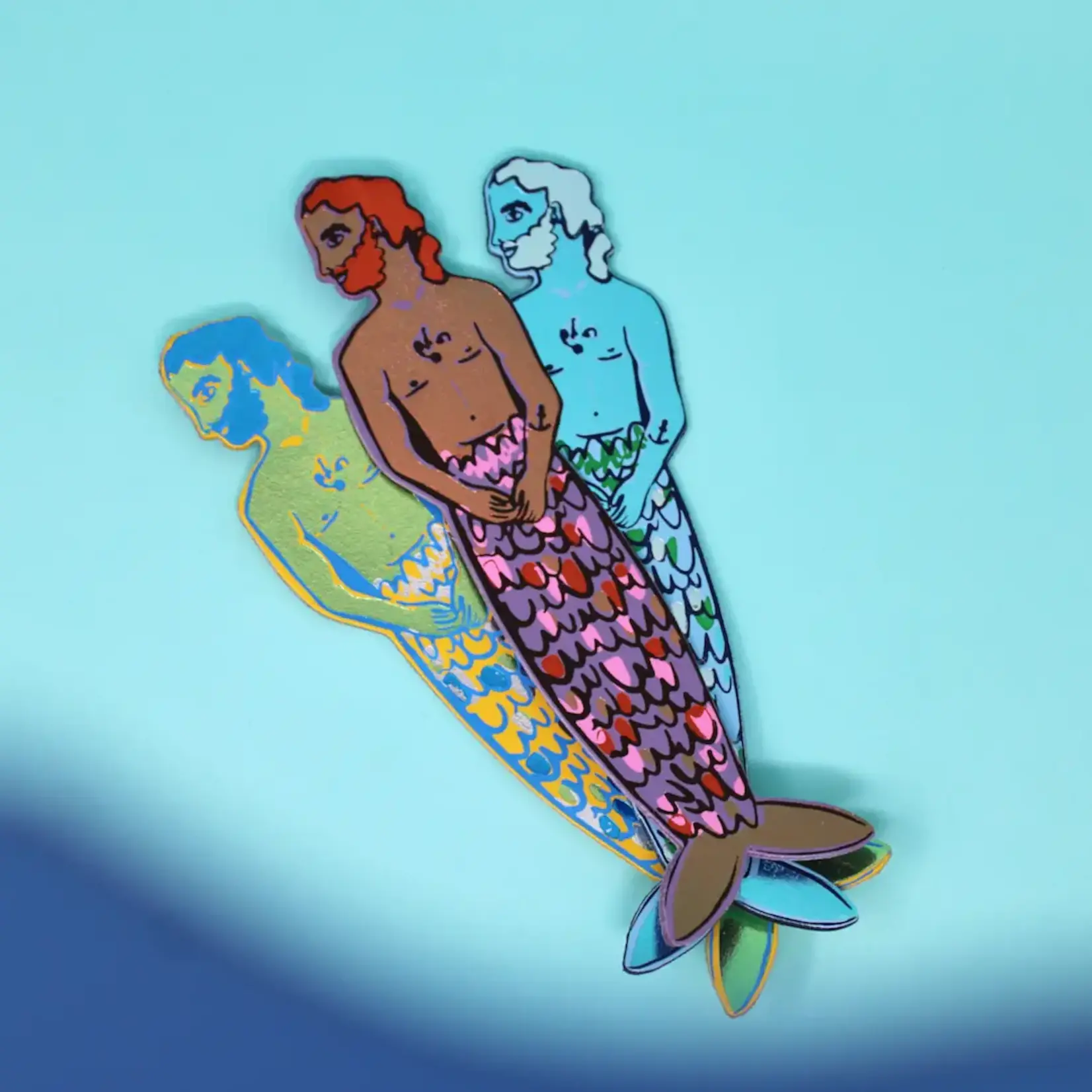 Leather Bookmark - Mer-Man