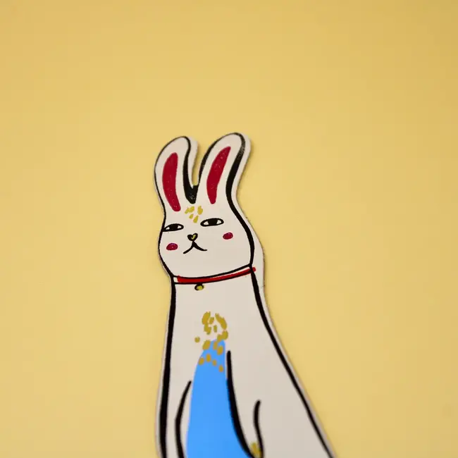Leather Bookmark - Cute Bunny