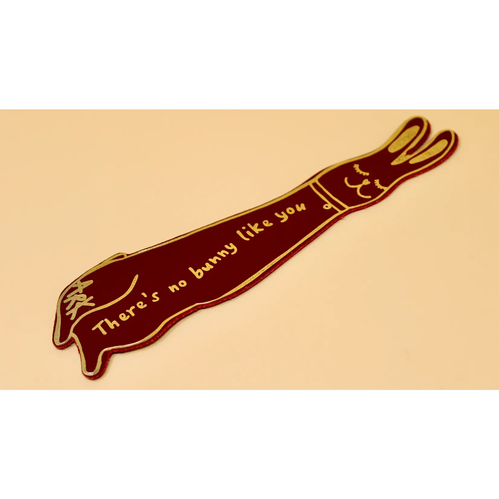Leather Bookmark - Cute Bunny