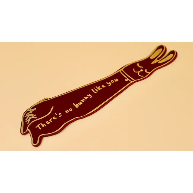 Leather Bookmark - Cute Bunny