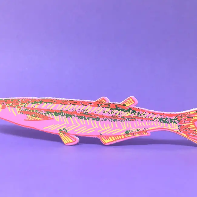 Leather Bookmark - Fish