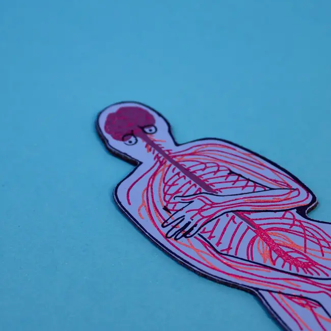 Leather Bookmark - No Need to be Nervous