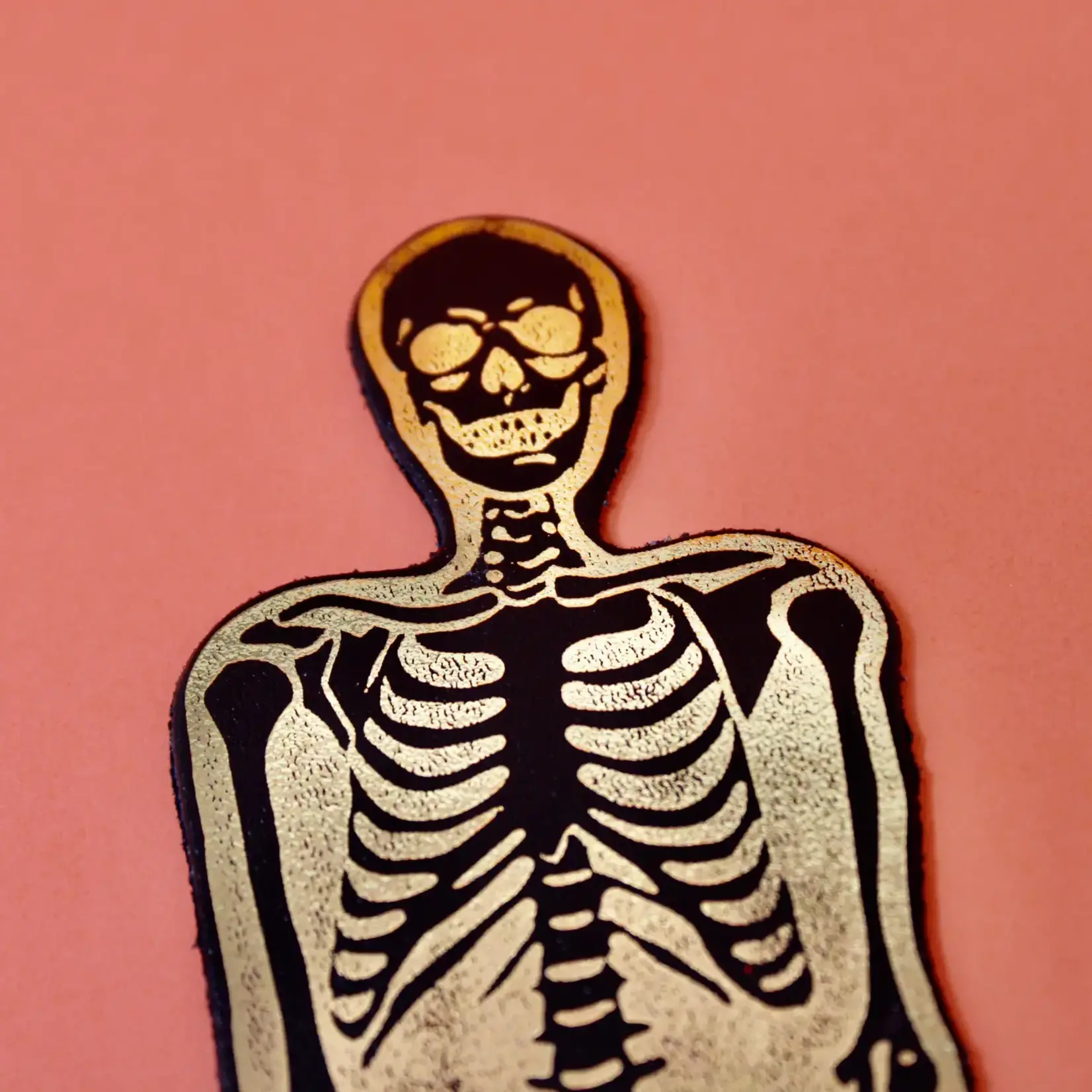 Leather Bookmark - Skeleton