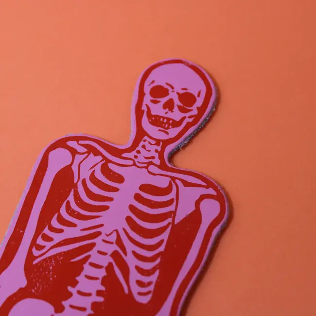 Leather Bookmark - Skeleton