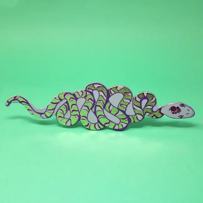 Leather Bookmark - Snake