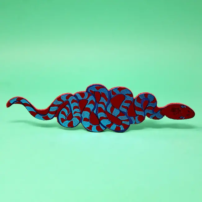 Leather Bookmark - Snake