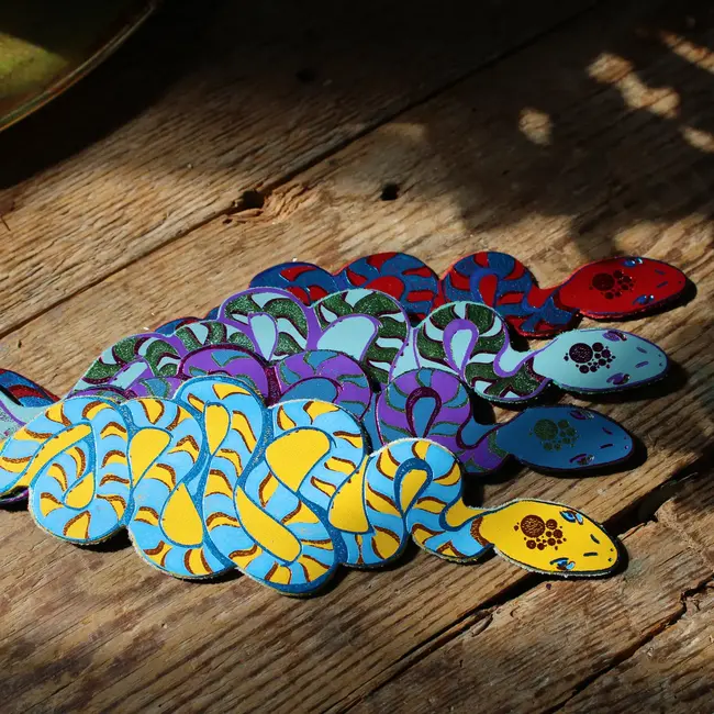 Leather Bookmark - Snake