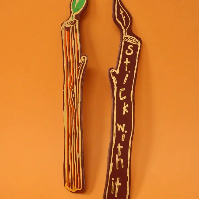 Leather Bookmark - Stick With It