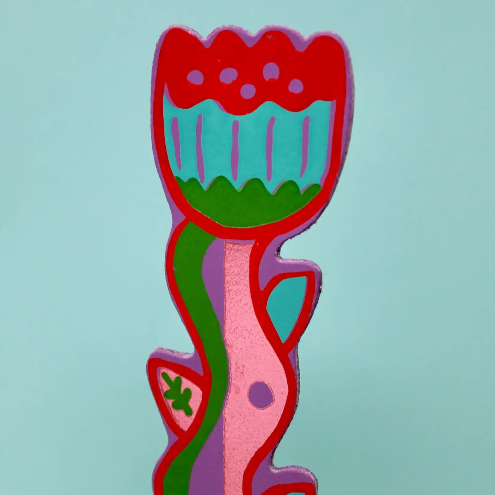 Leather Bookmark - Tulip