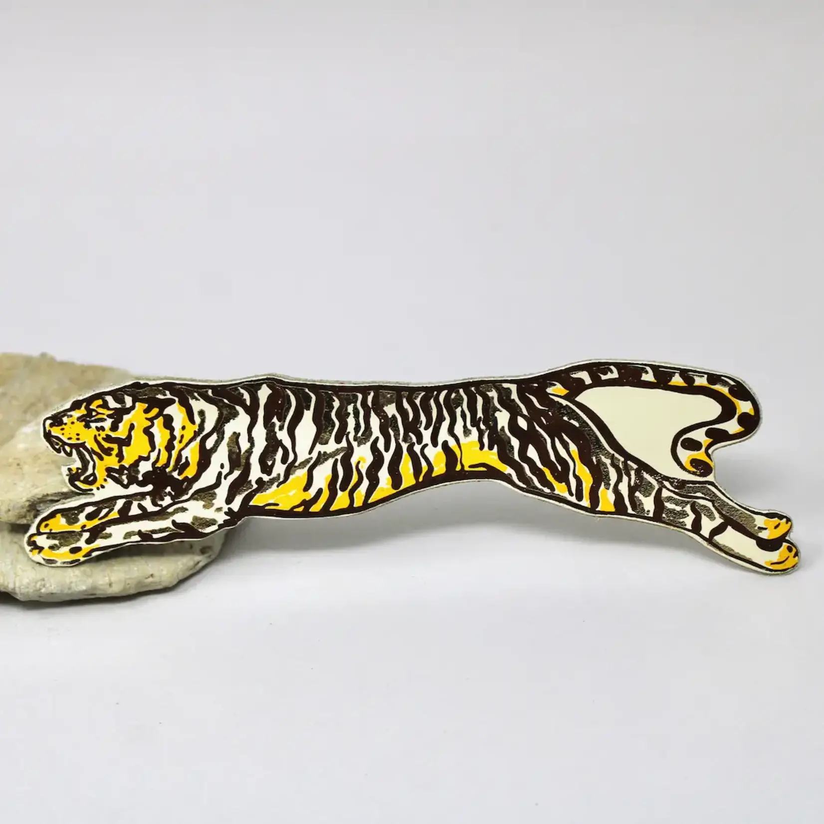 Leather Bookmark - Tiger
