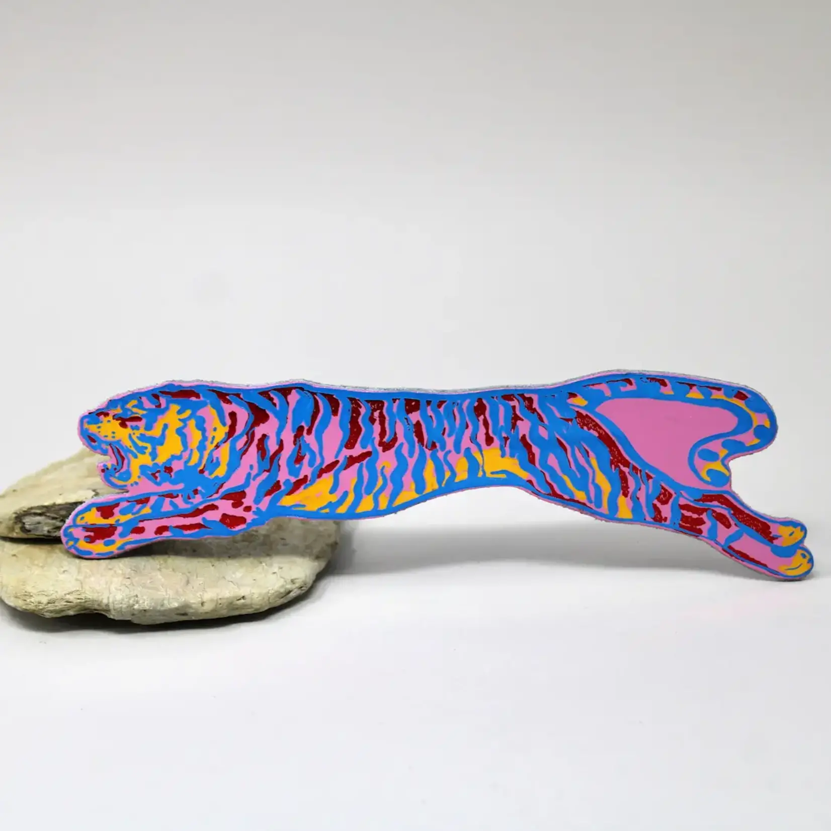 Leather Bookmark - Tiger