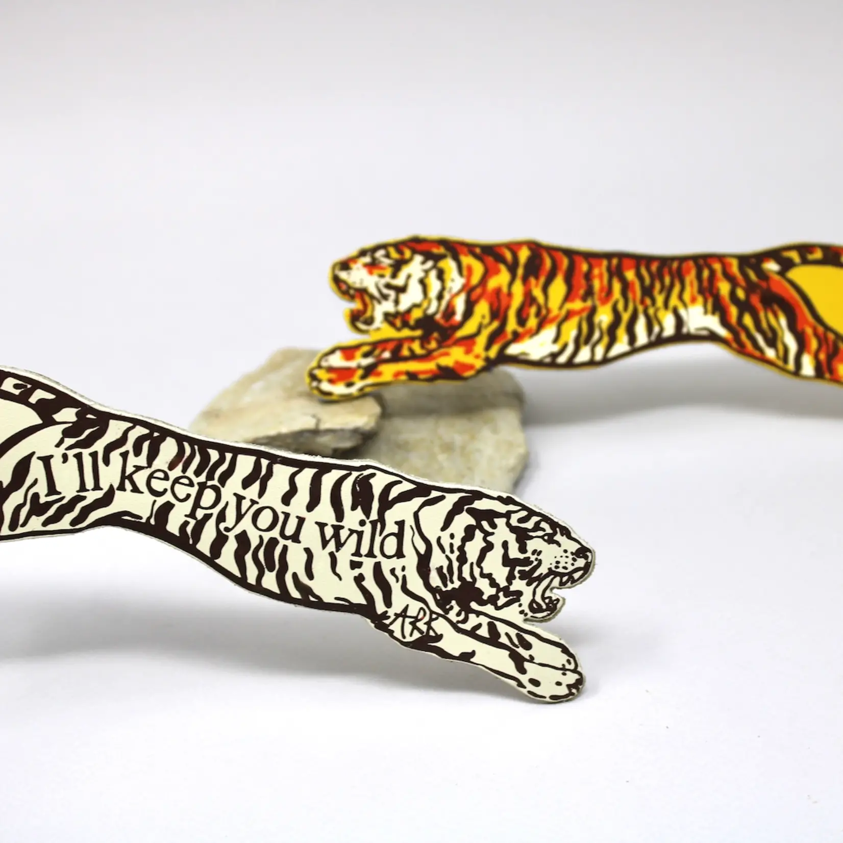 Leather Bookmark - Tiger