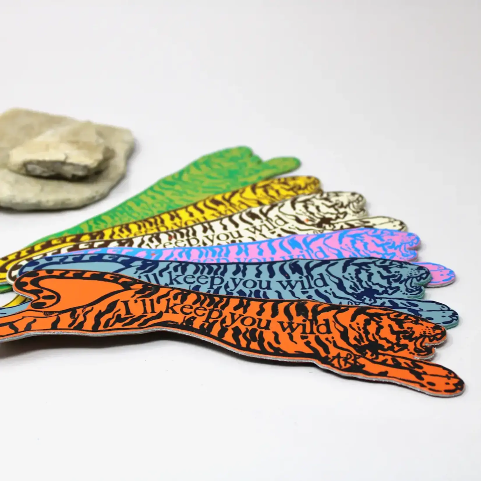 Leather Bookmark - Tiger