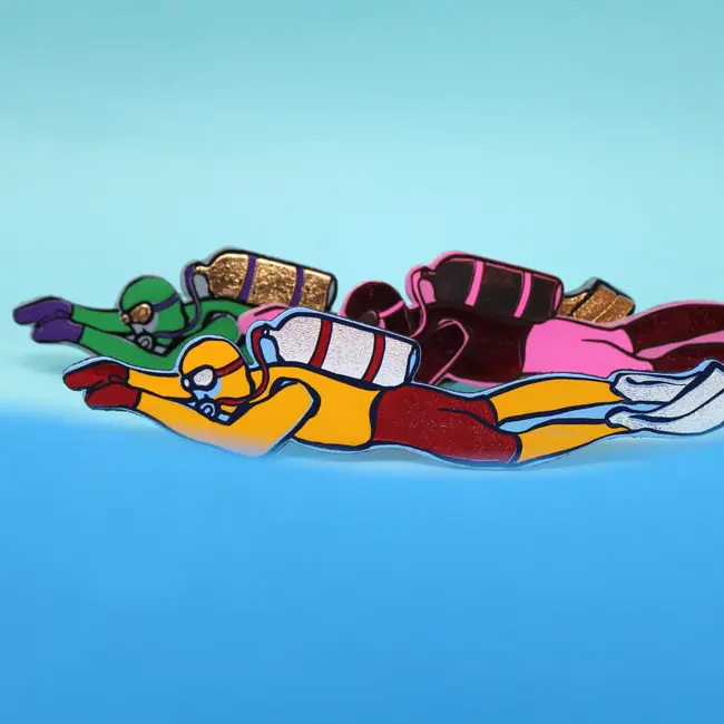 Leather Bookmark - Scuba Diver