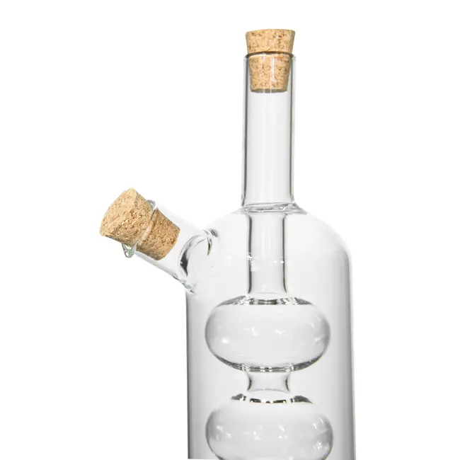 Glass Oil + Vinegar Cruet w/Cork Stoppers