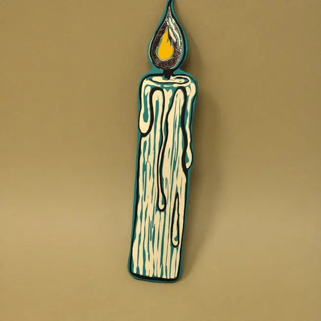 Leather Bookmark - Candle