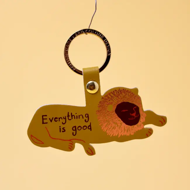 Key Fob - Its All Good Lion (Ochre)