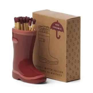 Wellington Boot Match Holder - Dark Red