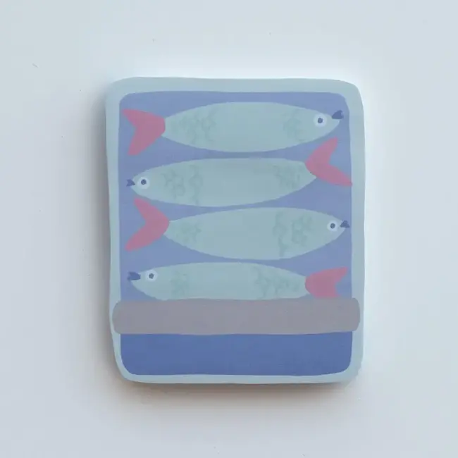 Tinned Fish Die-Cut Sticky Notepad