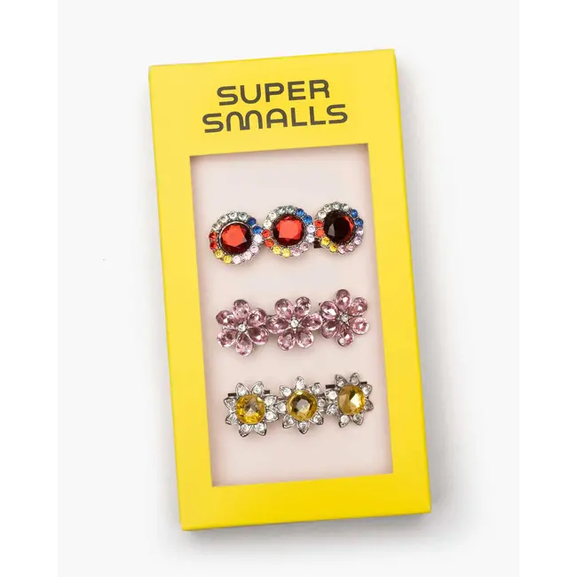 Multi-Colored Gem Hair Barrettes