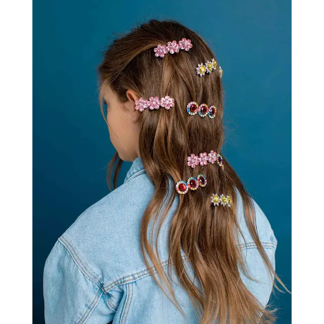Multi-Colored Gem Hair Barrettes