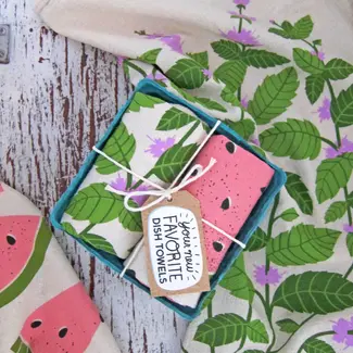 Tea Towel Set (2) - Mint & Melon