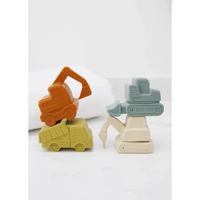 Silicone Construction Bath Toy Set