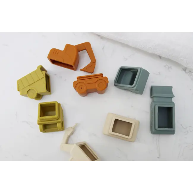 Silicone Construction Bath Toy Set