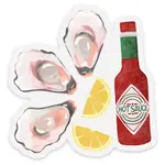 Clear Oysters & Hot Sauce Sticker