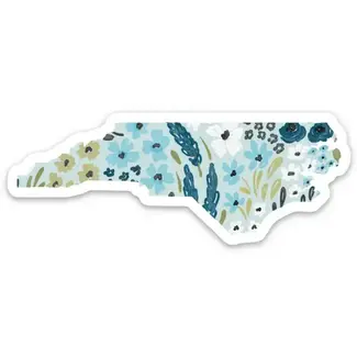 Elyse Breanne Design NC Floral State Sticker - Waterfall