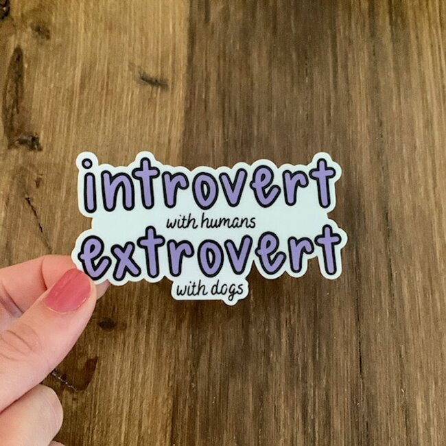 Ruff Sketch Designs Introvert/Extrovert Sticker