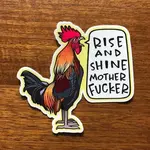 Sprouted Scribbles Rise and Shine Rooster Sticker