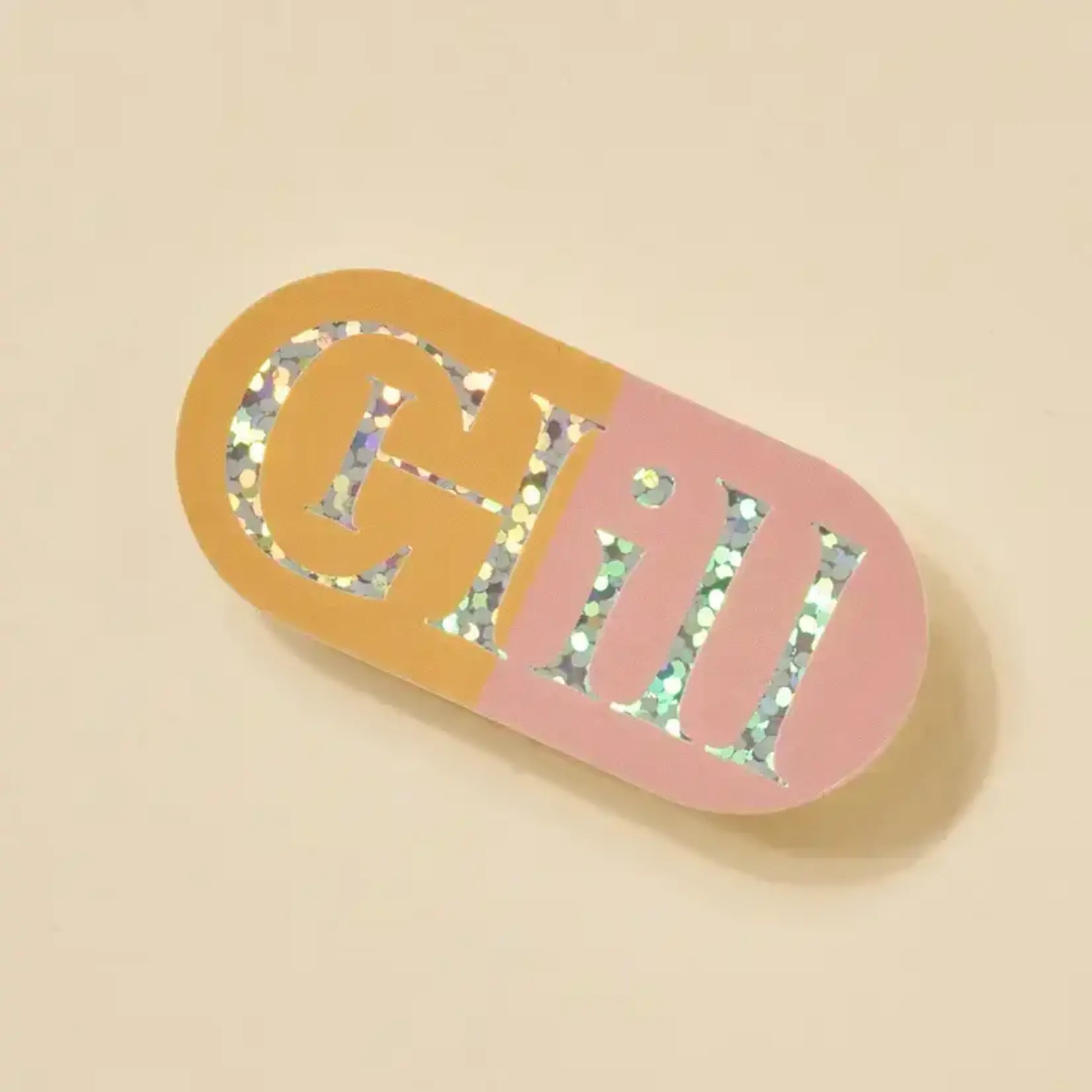 Chill Pill Sparkle Glitter Sticker