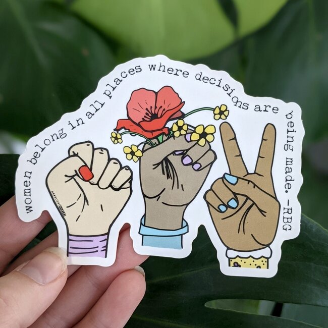 Moonlight Makers Women Belong in All Places Sticker