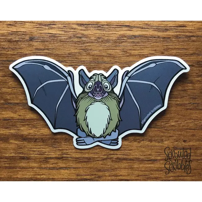 Sprouted Scribbles Happy Bat Sticker
