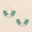 Chromacolor Miyuki U-Hoop Earrings - Speckled Turq/Silver