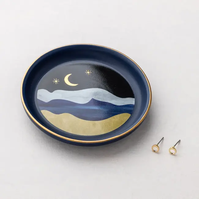 Jewelry Dish & Stud Earring Set - Moonlight/Midnight