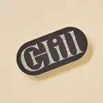 Chill Pill Black Sparkle Sticker